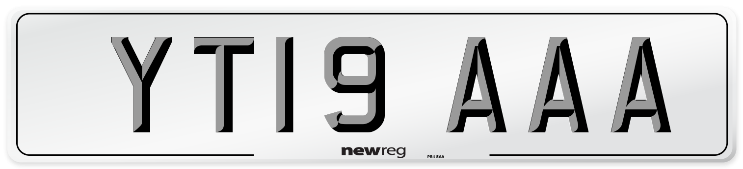 YT19 AAA Number Plate from New Reg